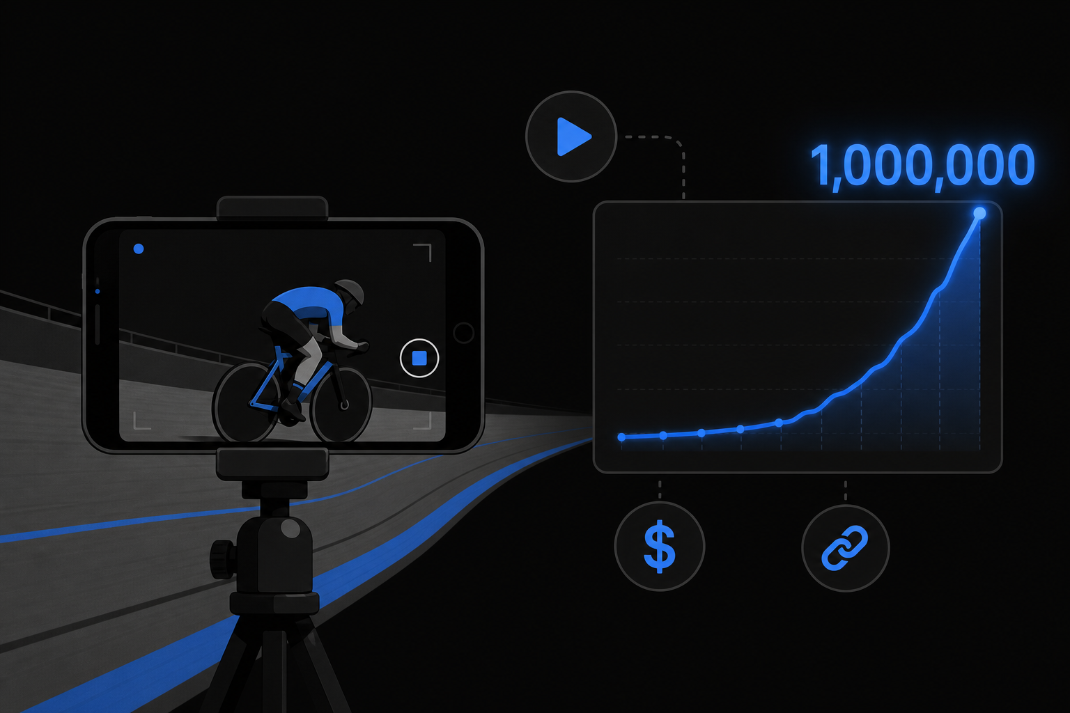 Cycling YouTube channel hitting 1 million views with YouTube Shorts strategy