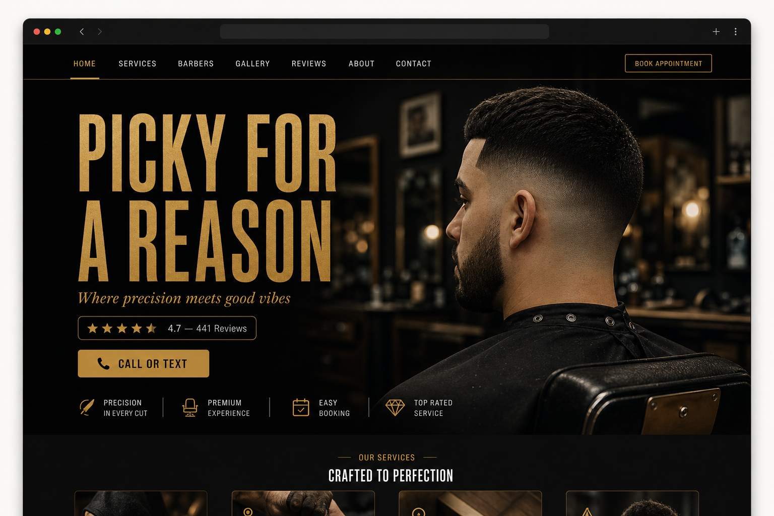 Picky Barbers website